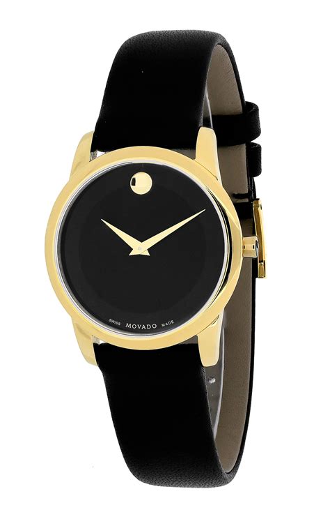 black and gold female watch